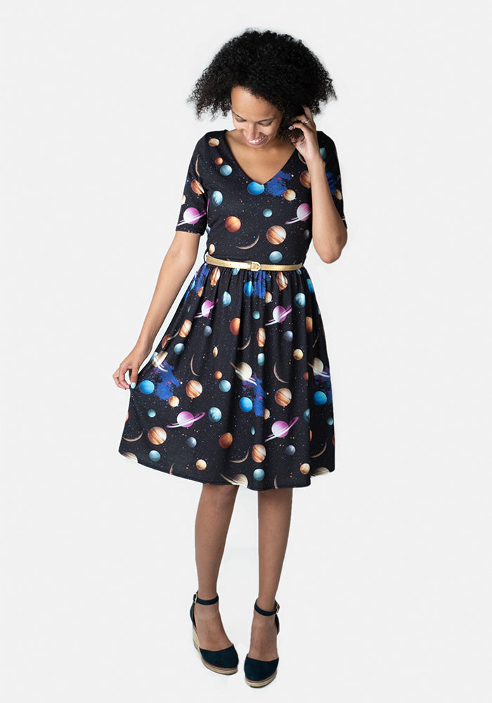 Jayla Planet Print Dress – Popsy Clothing